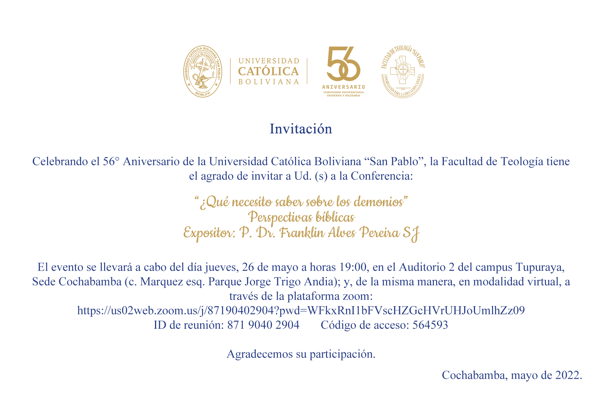 invitacion que necesito saber sobre los demonios